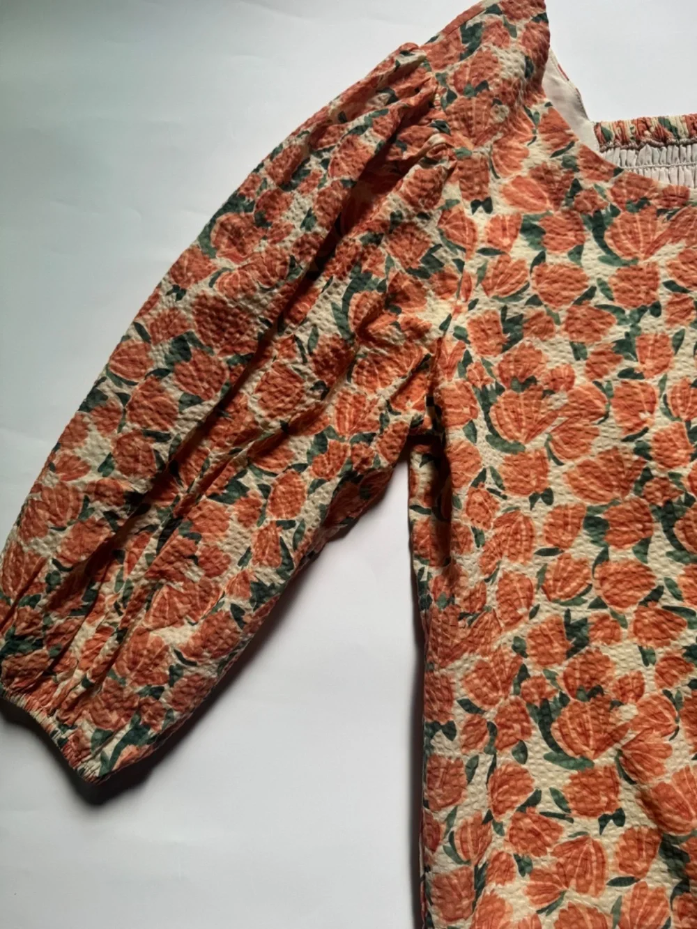 NWT Salt Floral Textured Puff Sleeve Blouse Size Large Cottagecore Boho - Picture 4 of 7